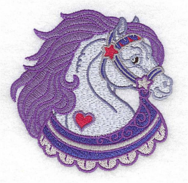 Picture of Heart Carousel Horse Machine Embroidery Design