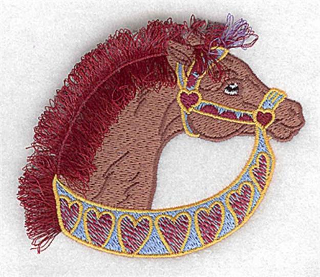Picture of Loveable Fringe Horse Machine Embroidery Design