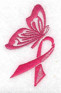 Picture of Butterfly With Ribbon Machine Embroidery Design