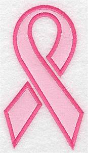 Picture of Cancer Ribbon Applique Machine Embroidery Design