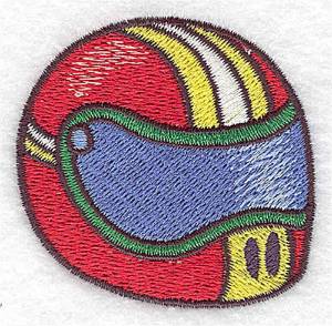Picture of Racing Helmet Machine Embroidery Design