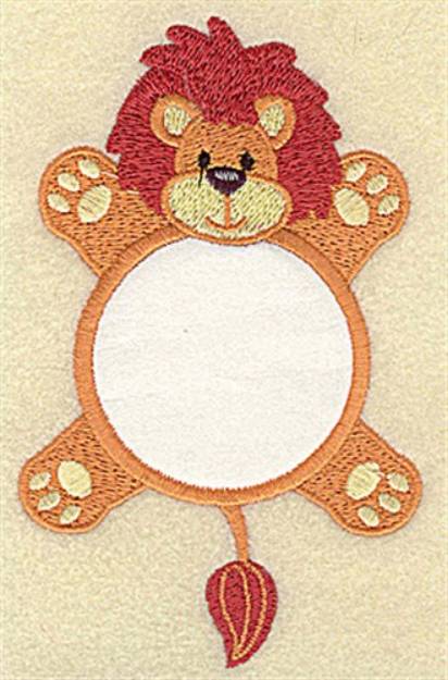 Picture of Lion In Circle Applique Machine Embroidery Design