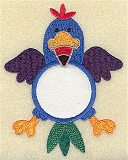 Picture of Bird In Circle Applique Machine Embroidery Design