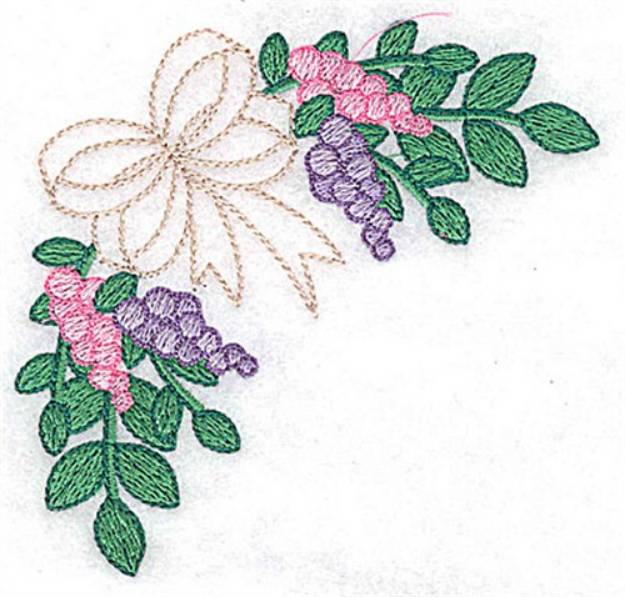 Picture of Bow And Berries Machine Embroidery Design