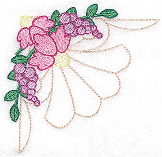 Picture of Echinacea And Berries Machine Embroidery Design