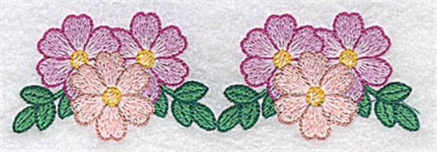 Picture of Double Flower Trio Machine Embroidery Design