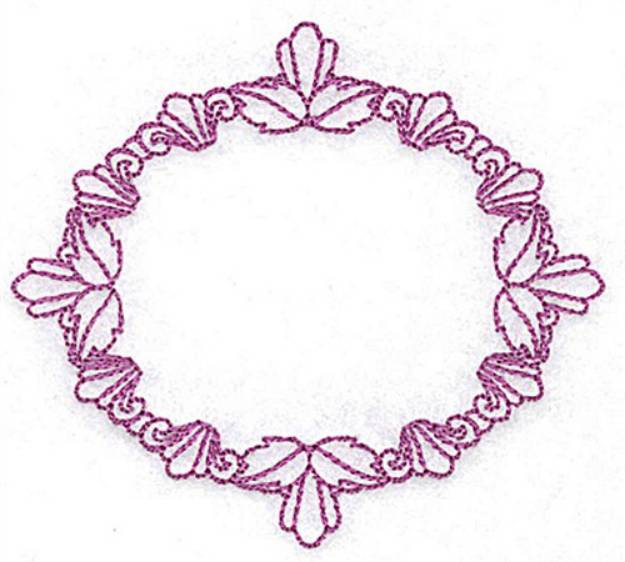Picture of Oval Frame Machine Embroidery Design