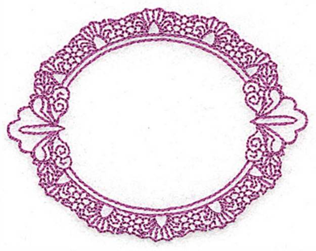 Picture of Oval Fame Machine Embroidery Design