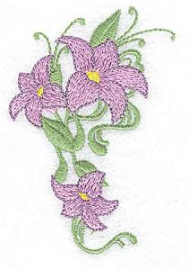 Picture of Lily Vine Machine Embroidery Design