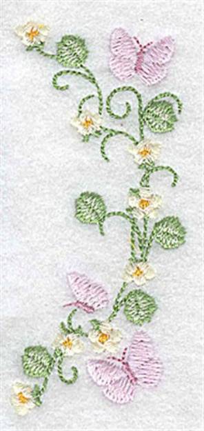 Picture of Butterflies and Blossoms Border Machine Embroidery Design