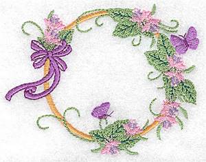 Picture of Bow, Butterfly & Blooms Machine Embroidery Design