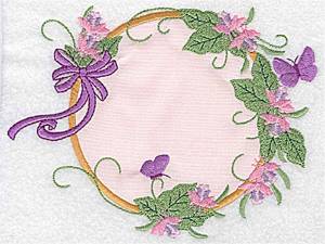 Picture of Bow & Blooms Applique Machine Embroidery Design