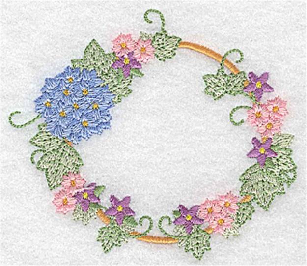 Picture of Hydrangea and Blossoms Machine Embroidery Design