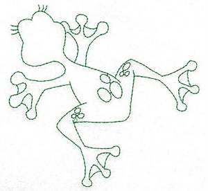 Picture of Jumping Frog Bluework Machine Embroidery Design