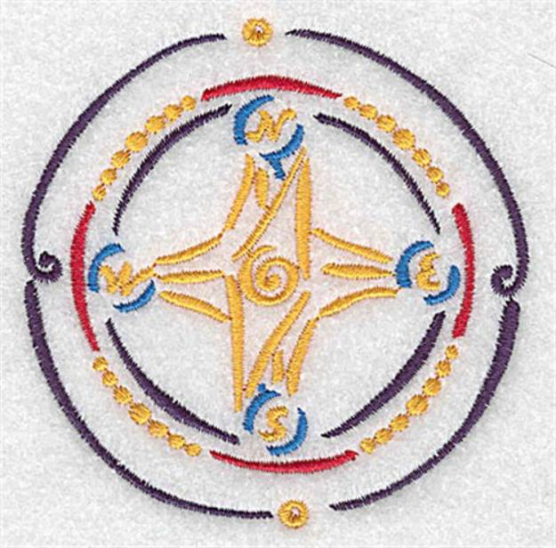 Picture of Compass Outline Machine Embroidery Design