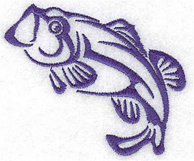 Picture of Bass Fish Machine Embroidery Design