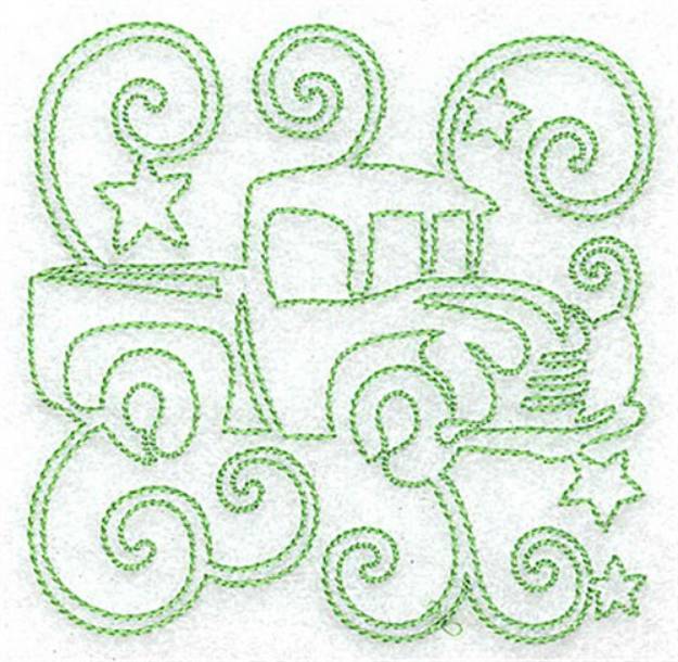 Picture of Toy Truck Redwork Machine Embroidery Design