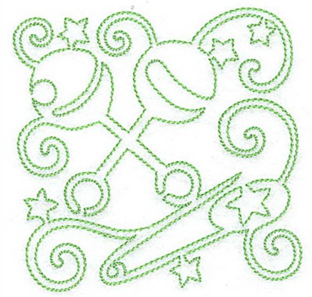 Picture of Rattles & Diaper Pin Redwork Machine Embroidery Design