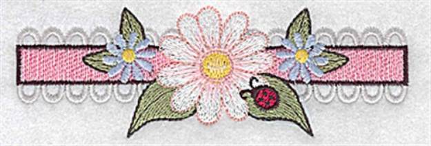 Picture of Daisy & Ladybug Border Machine Embroidery Design