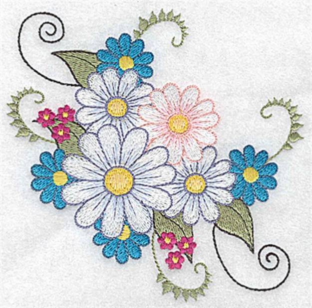 Picture of Daisy Corner Machine Embroidery Design