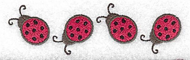 Picture of Four Ladybugs Machine Embroidery Design