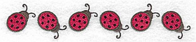 Picture of Row of Ladybugs Machine Embroidery Design
