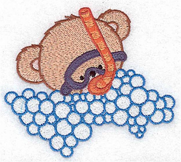 Picture of Baby Bear Snorkel Machine Embroidery Design