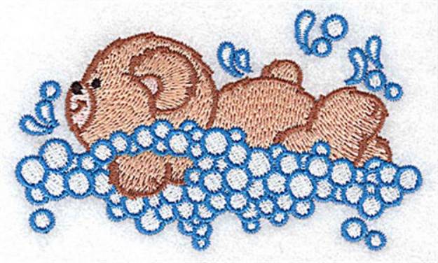 Picture of Baby Bear Swimming Machine Embroidery Design