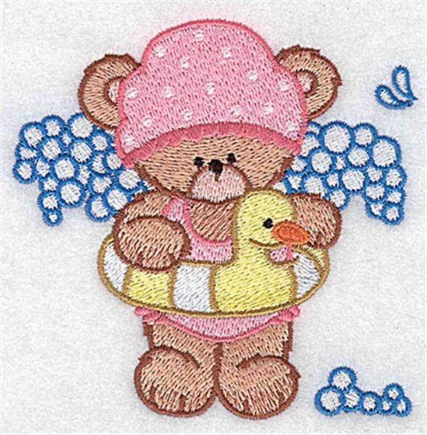 Picture of Swim Bear Machine Embroidery Design