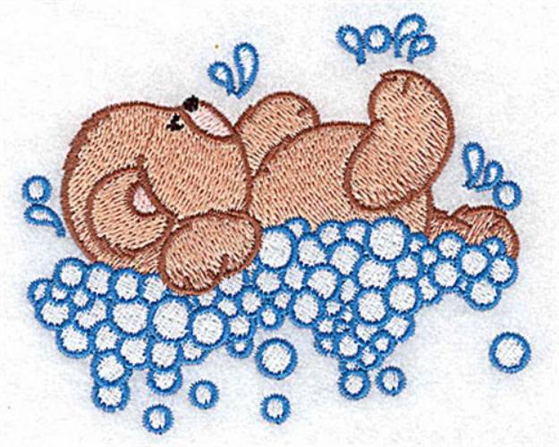 Picture of Baby Bear Swimming Machine Embroidery Design