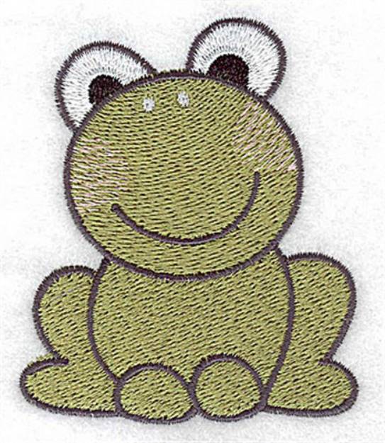 Picture of Green Frog Machine Embroidery Design