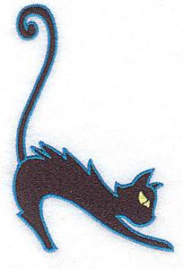 Picture of Hissing Black Cat Machine Embroidery Design