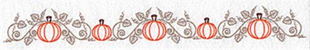 Picture of Pumpkins Border Machine Embroidery Design