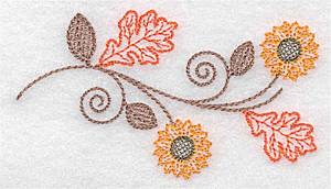 Picture of Fall Sunflower Machine Embroidery Design