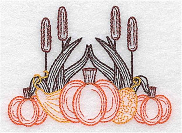 Picture of Gourds & Bulrush Machine Embroidery Design