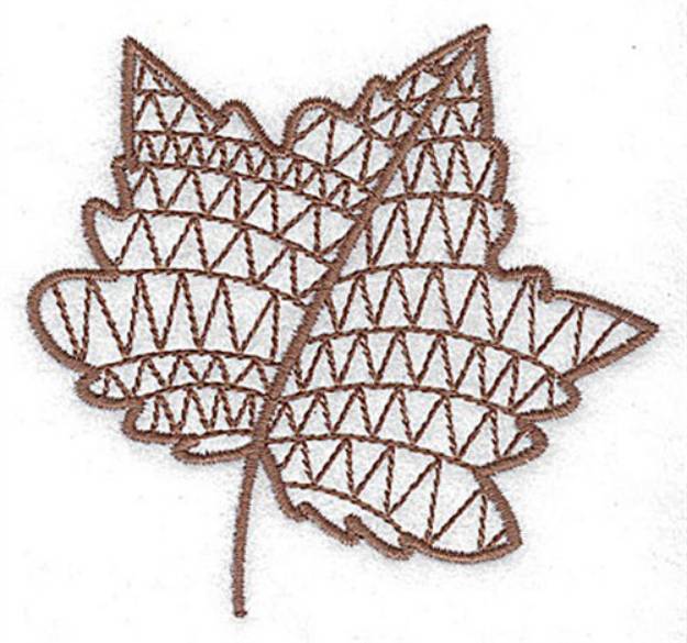 Picture of Black Maple Leaf Machine Embroidery Design