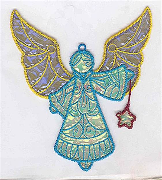 Picture of Angel Applique Ornament Machine Embroidery Design