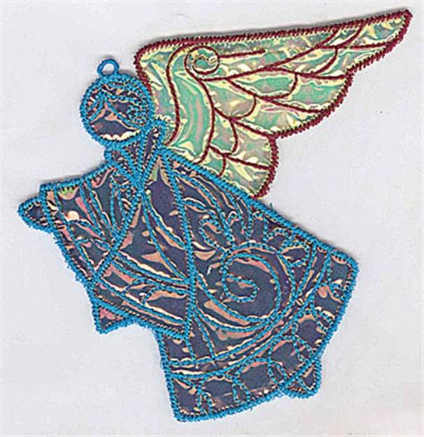 Picture of Applique Angel Ornament Machine Embroidery Design