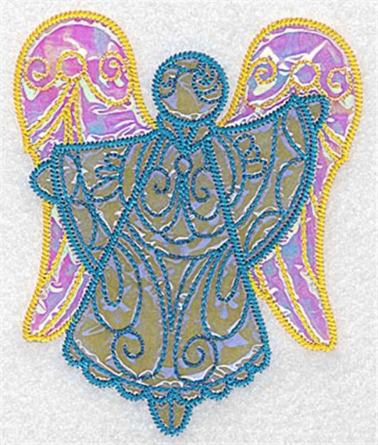 Picture of Fancy Angel Applique Machine Embroidery Design