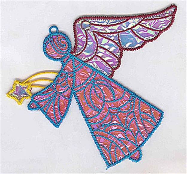 Picture of Angel Star Applique Machine Embroidery Design