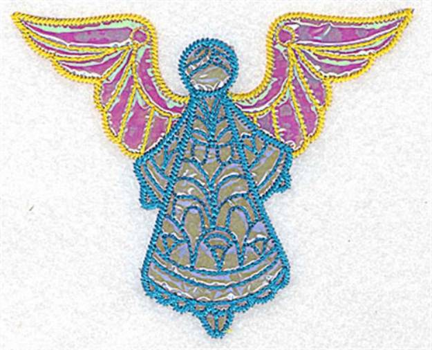 Picture of Flying Applique Angel Machine Embroidery Design