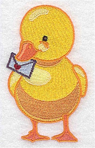 Picture of Duck With Envelope Machine Embroidery Design