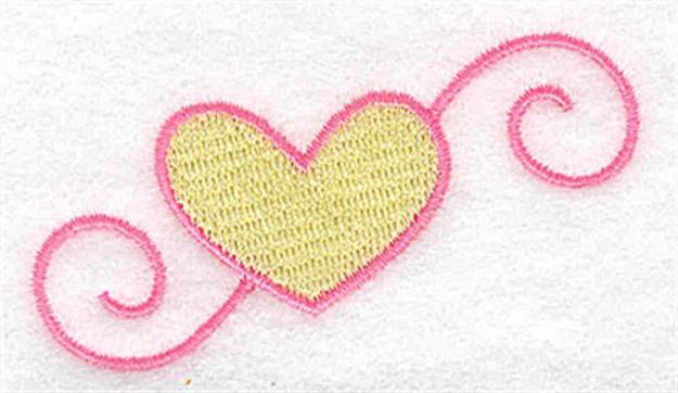 Picture of Heart With Swirls Machine Embroidery Design