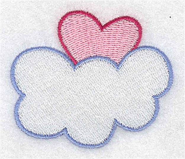 Picture of Heart In Cloud Machine Embroidery Design