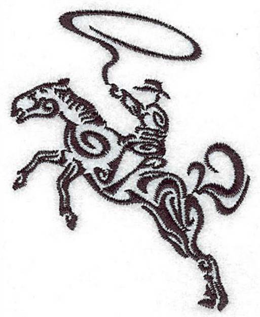 Picture of Lasso Cowboy Machine Embroidery Design