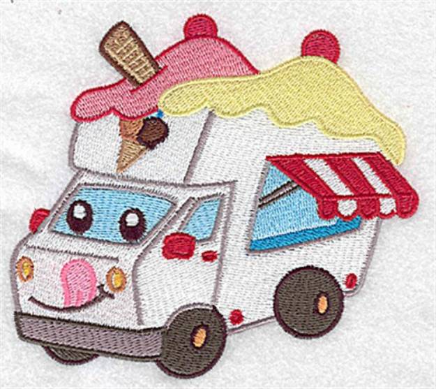 Picture of Ice Cream Truck Machine Embroidery Design
