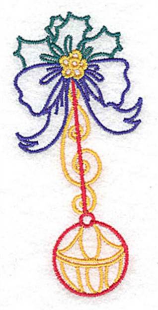 Picture of Holly Bow Machine Embroidery Design