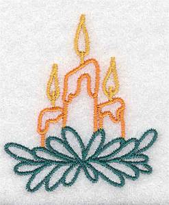 Picture of Christmas Candles Machine Embroidery Design