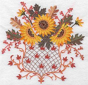 Picture of Sunflower Trio Machine Embroidery Design