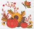 Picture of Pumpkins & Sunflower Machine Embroidery Design
